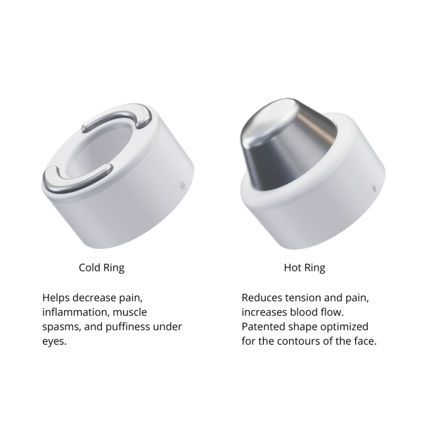 Theraface Pro - White Hot and Cold Rings Description